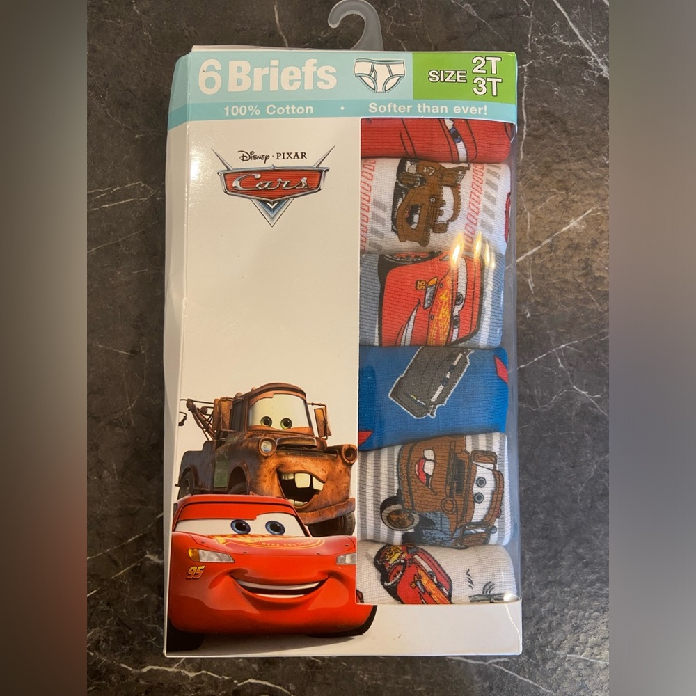 Pixar Cars , Boys briefs size 2-3t